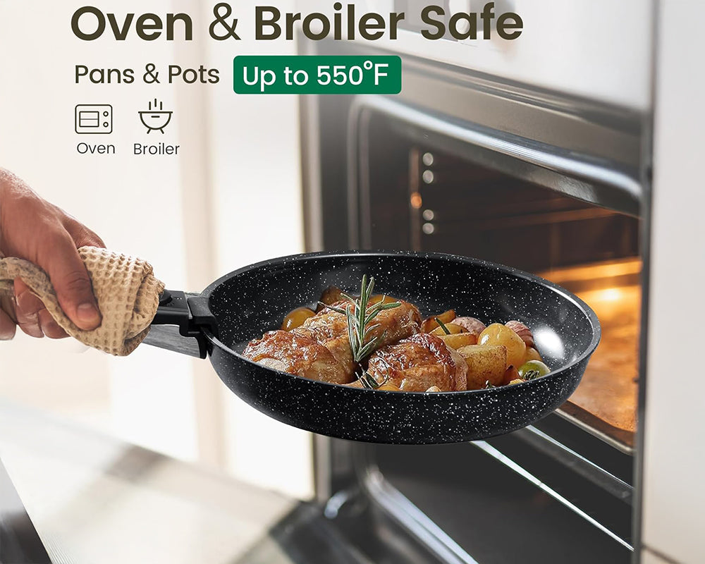 Nonstick frying pans and pots