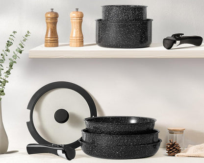 Cookware set with lids