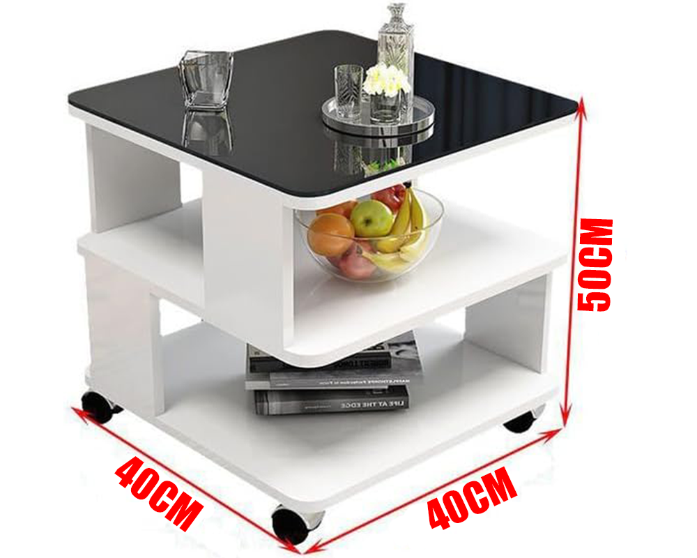 Coffee Table Side Table with Wheels