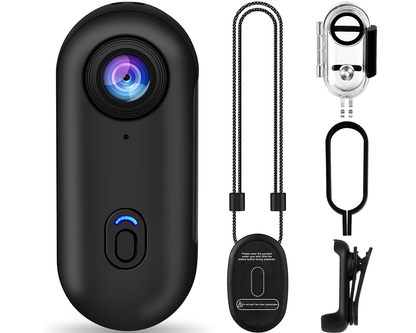 Sports Action Camera 4K Ultra-Compact Thumb Cam with Mounts for Outdoor, Vlogging & Adventure