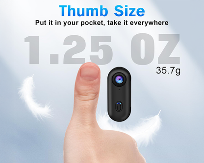 Sports Action Camera 4K Ultra-Compact Thumb Cam with Mounts for Outdoor, Vlogging & Adventure