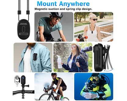 Sports Action Camera 4K Ultra-Compact Thumb Cam with Mounts for Outdoor, Vlogging & Adventure