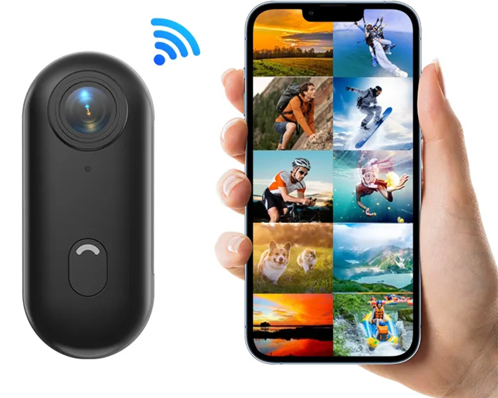 Sports Action Camera 4K Ultra-Compact Thumb Cam with Mounts for Outdoor, Vlogging & Adventure