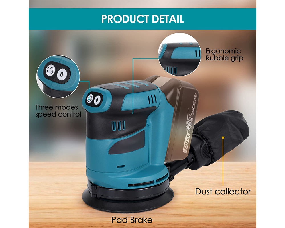 Lightweight cordless sander