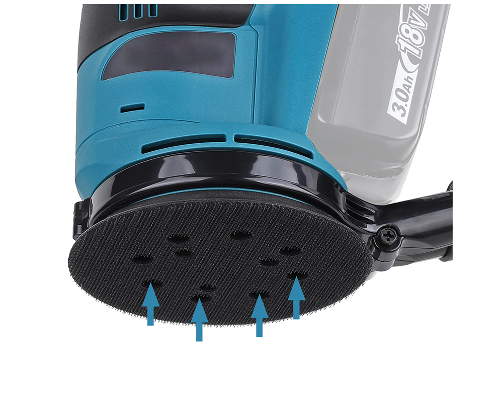 Cordless sander with sanding discs