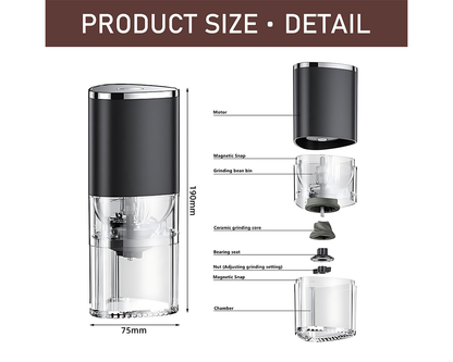 Coffee grinder with five modes