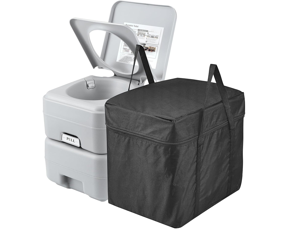 Toilet with built in storage bin