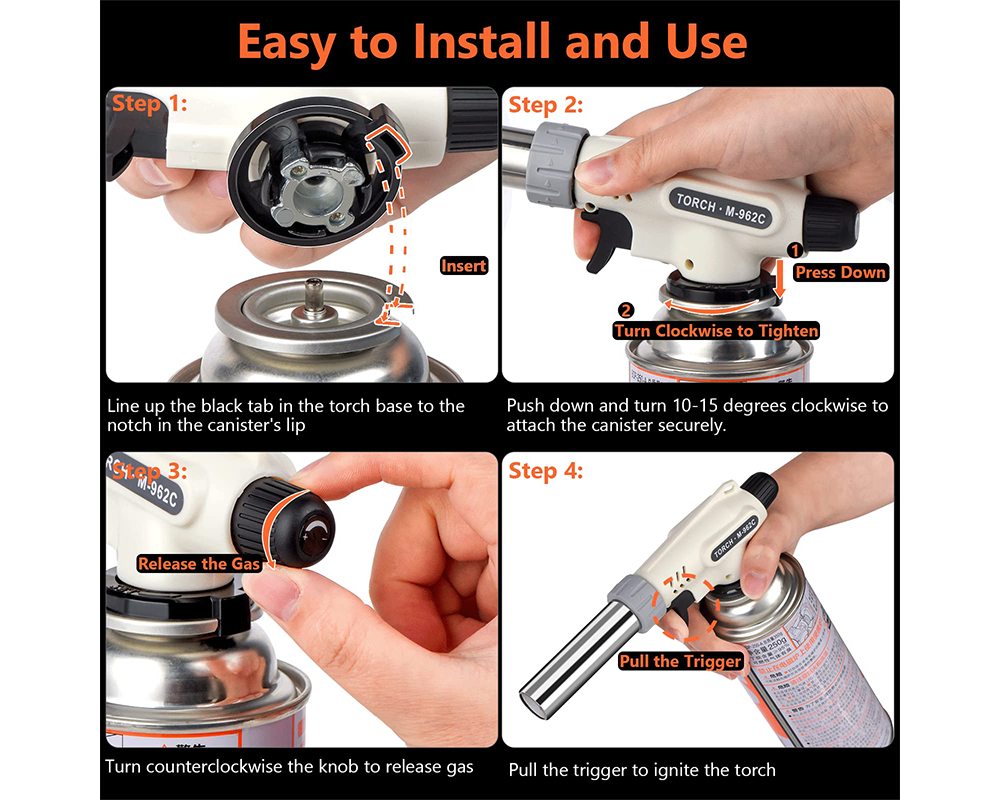 Butane Gas Torch Blow Lighter Cannister