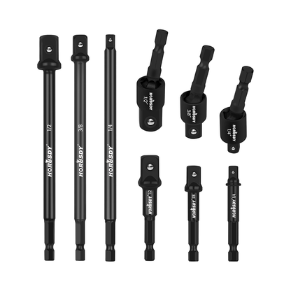Impact drill socket adapter set