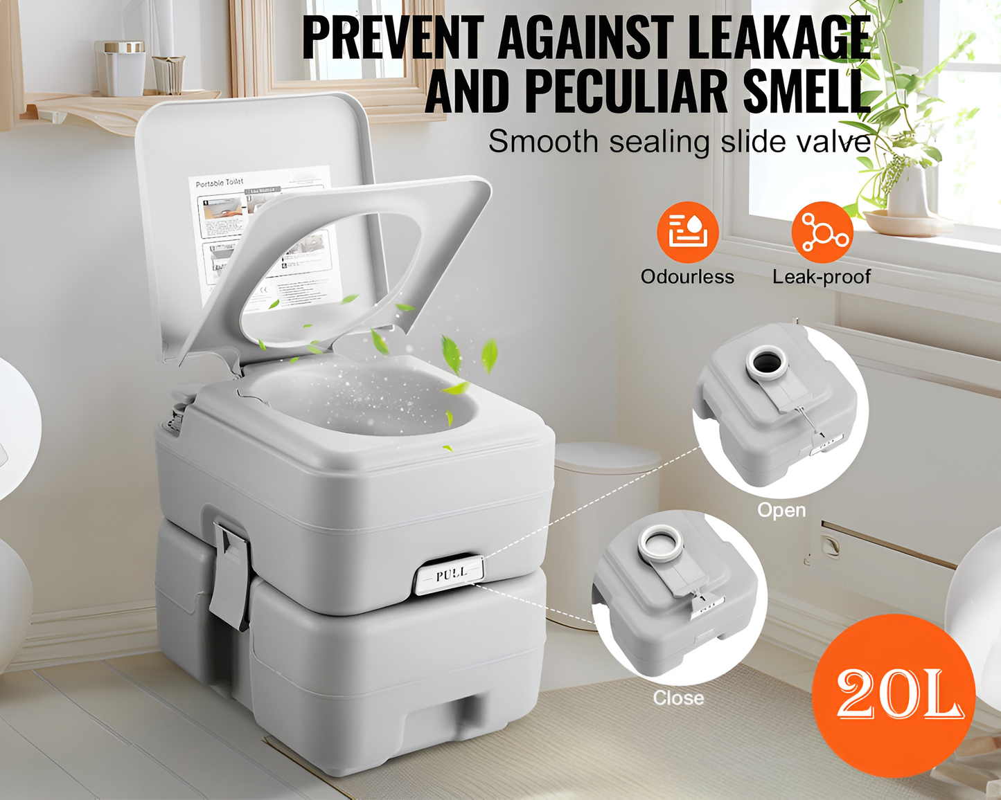 Outdoor Portable Camping Toilet 20L
