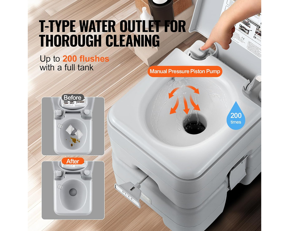 Outdoor Portable Camping Toilet 20L