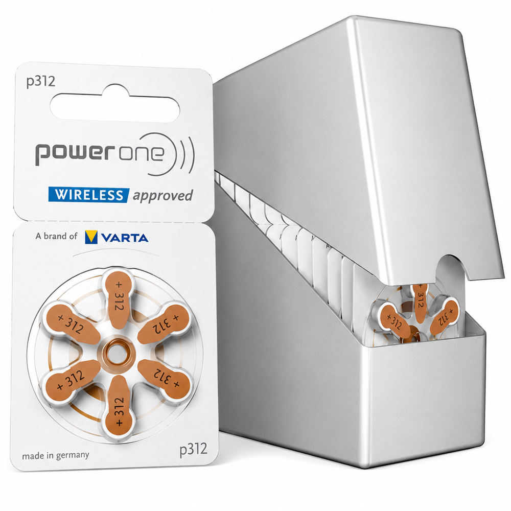 Power one P312 size 312 Hearing Aid Batteries 60 Pack