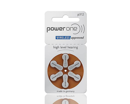 Power one P312 size 312 Hearing Aid Batteries 60 Pack
