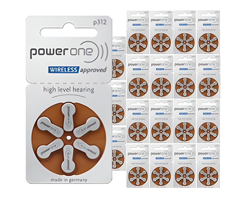 Power one P312 size 312 Hearing Aid Batteries 60 Pack