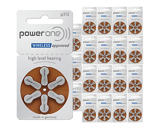 Power one P312 size 312 Hearing Aid Batteries 60 Pack