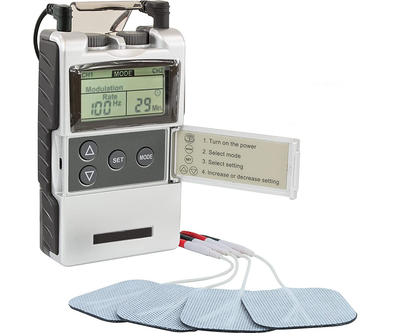 TENS unit with electrode pads