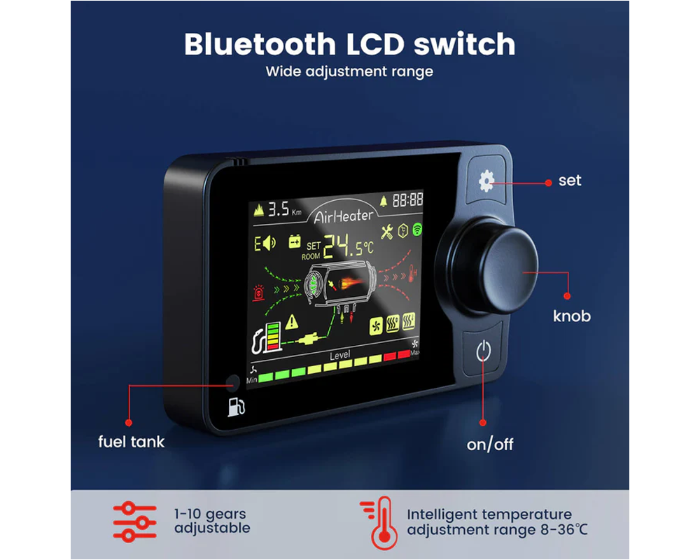 Bluetooth app control screen