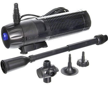 Compact pond pump filter