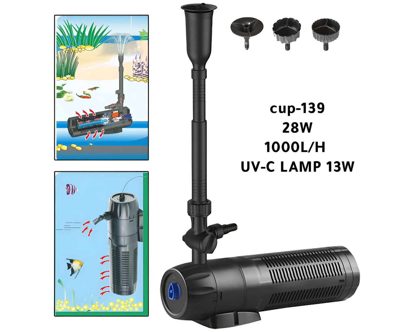 All in one Pond Pump Filter UV Sterilizer