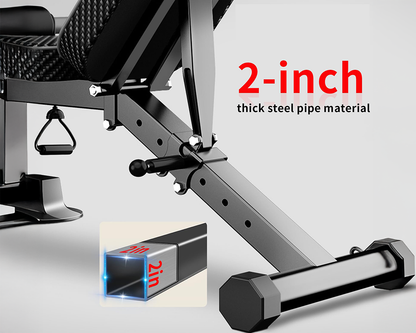 Weight bench side view