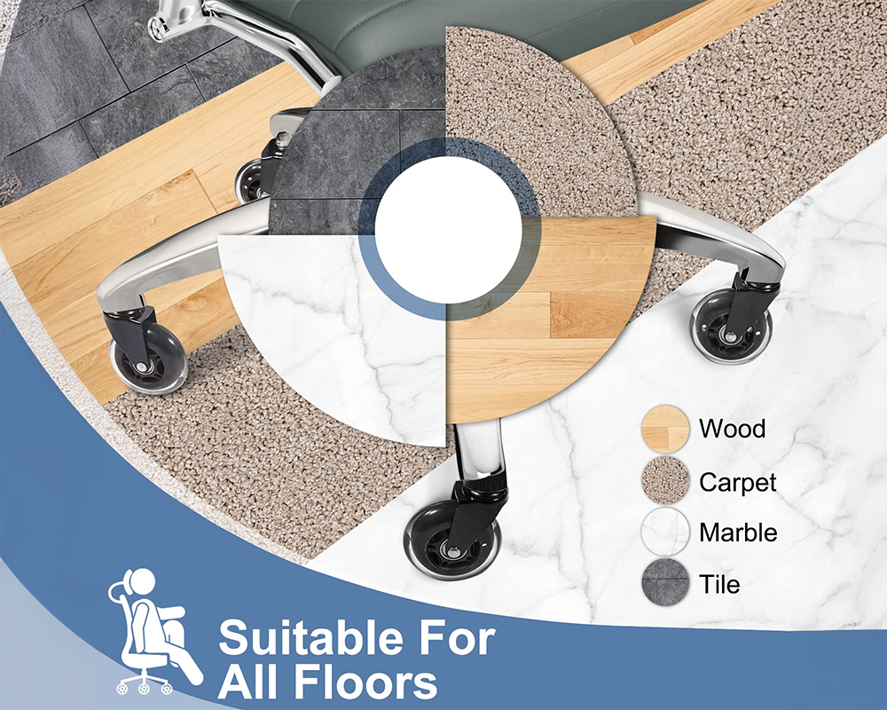 Office Chair Caster Wheels Set