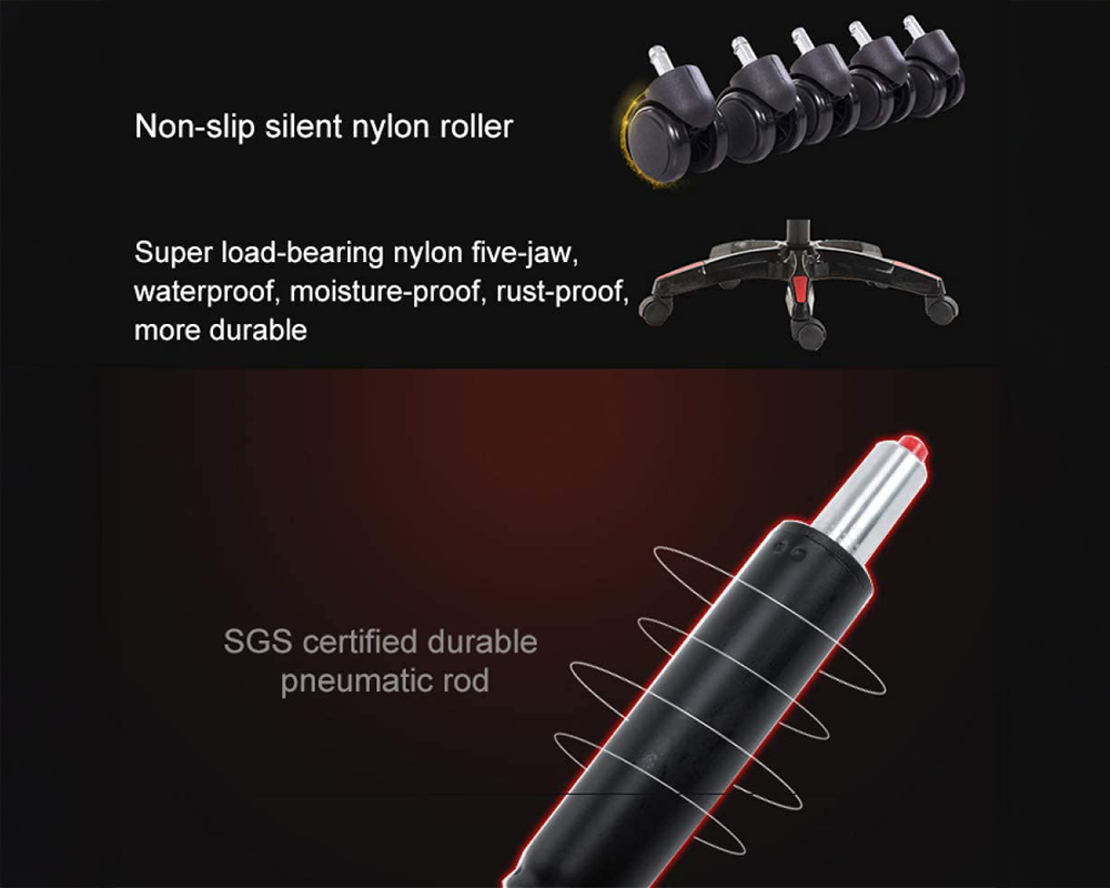 Gaming Chair with Footrest – RGB Gaming Chair with Bluetooth Speakers