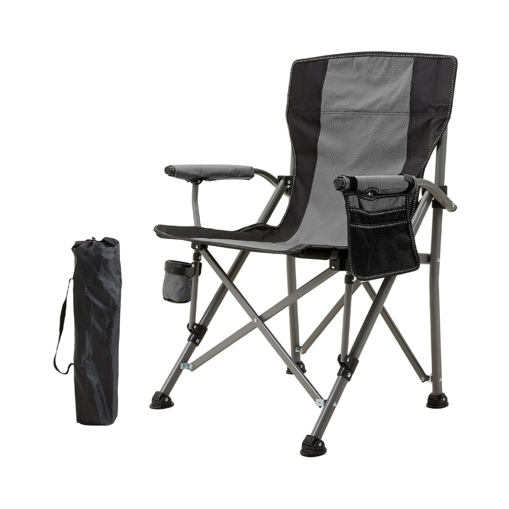 folding camping chair grey
