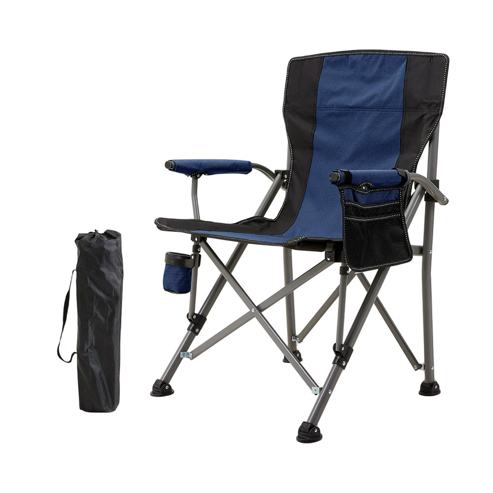 folding camping chair blue