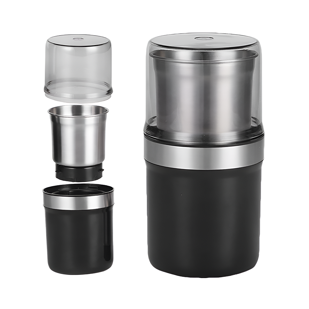 electric coffee grinder front view