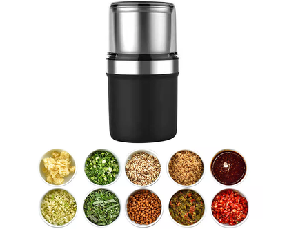 coffee grinder grinding coffee beans