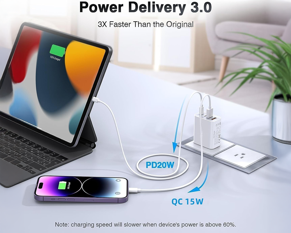 White fast charger