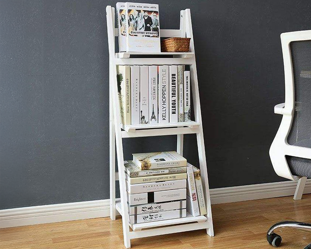 wooden ladder style plant rack