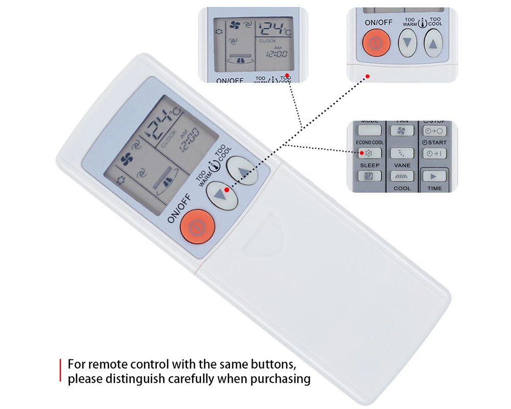 Mitsubishi Heat Pump Remote Replacement