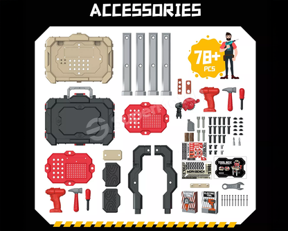 Kids Work Bench Construction Tool Toys Set