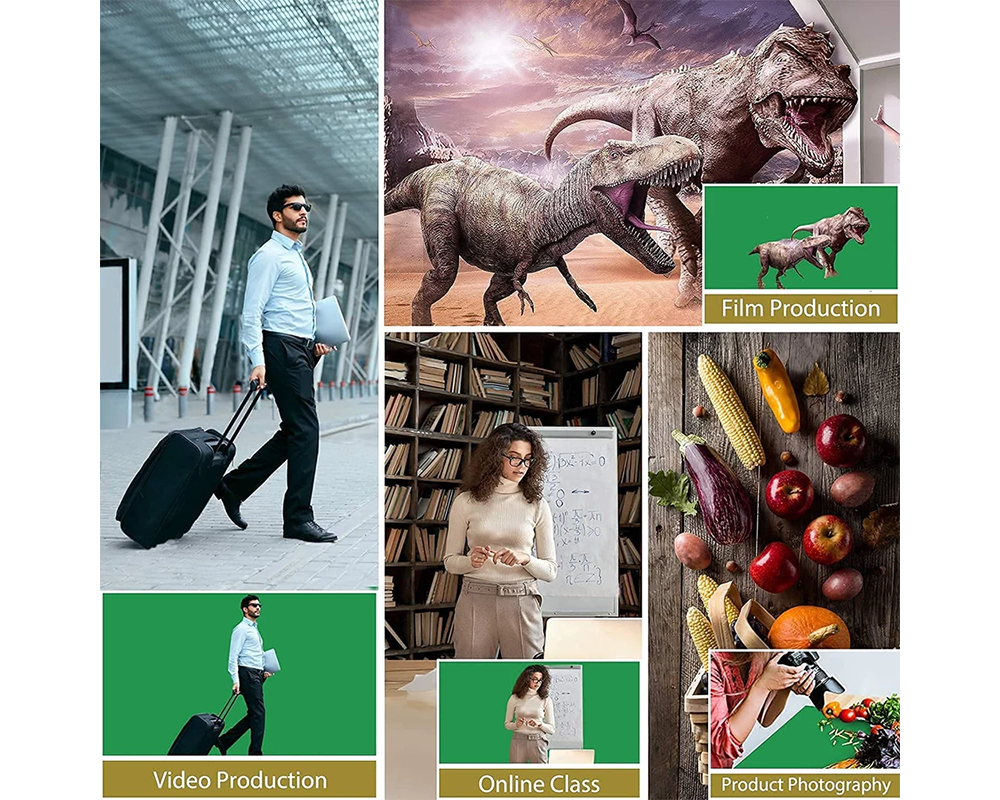 Photography Background Stand with 3 Backdrops Kit 3m