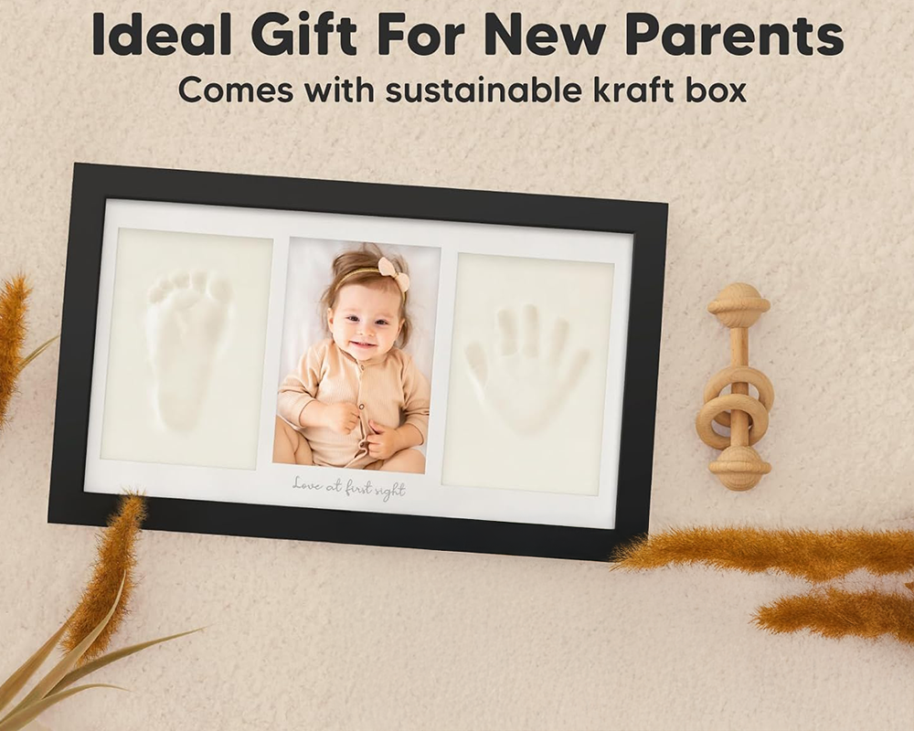 Baby Footprint & Handprint Keepsake Frame – NZ DIY Clay Kit