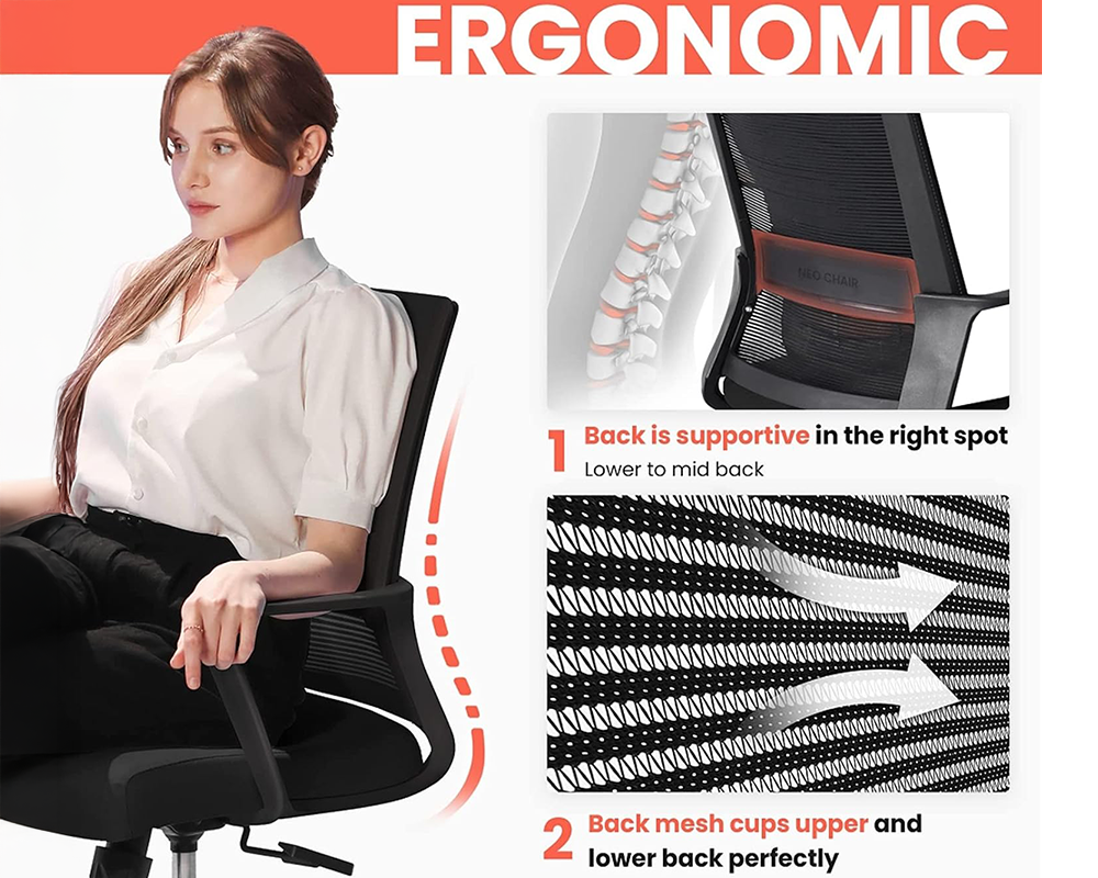 Ergonomic Office Chair Mesh Chair for home office