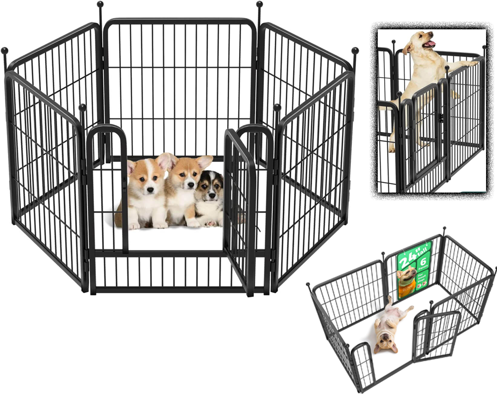 Dog playpen with locking gate