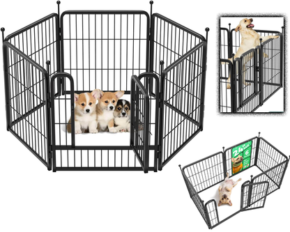 Dog playpen with locking gate