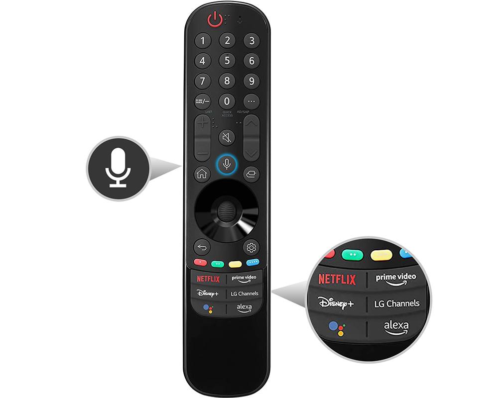 LG TV remote close up