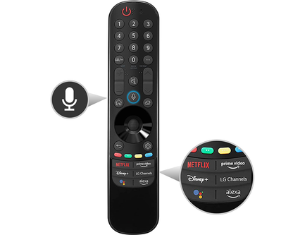 LG TV remote close up