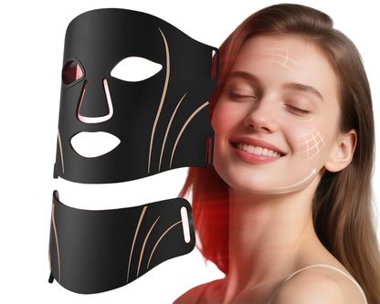 Mask showing LED lights