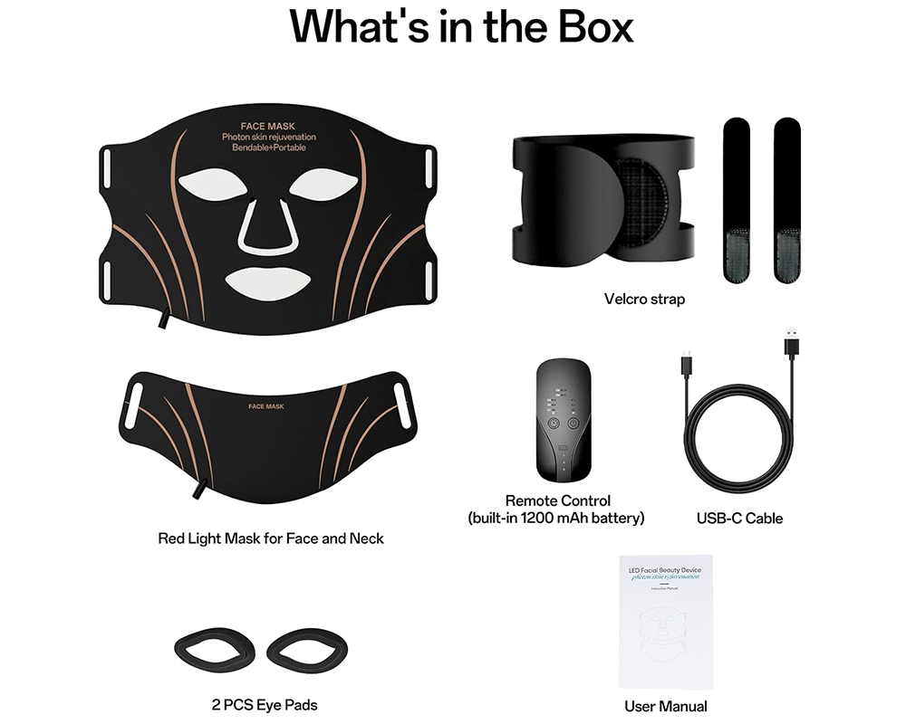 Portable LED therapy mask
