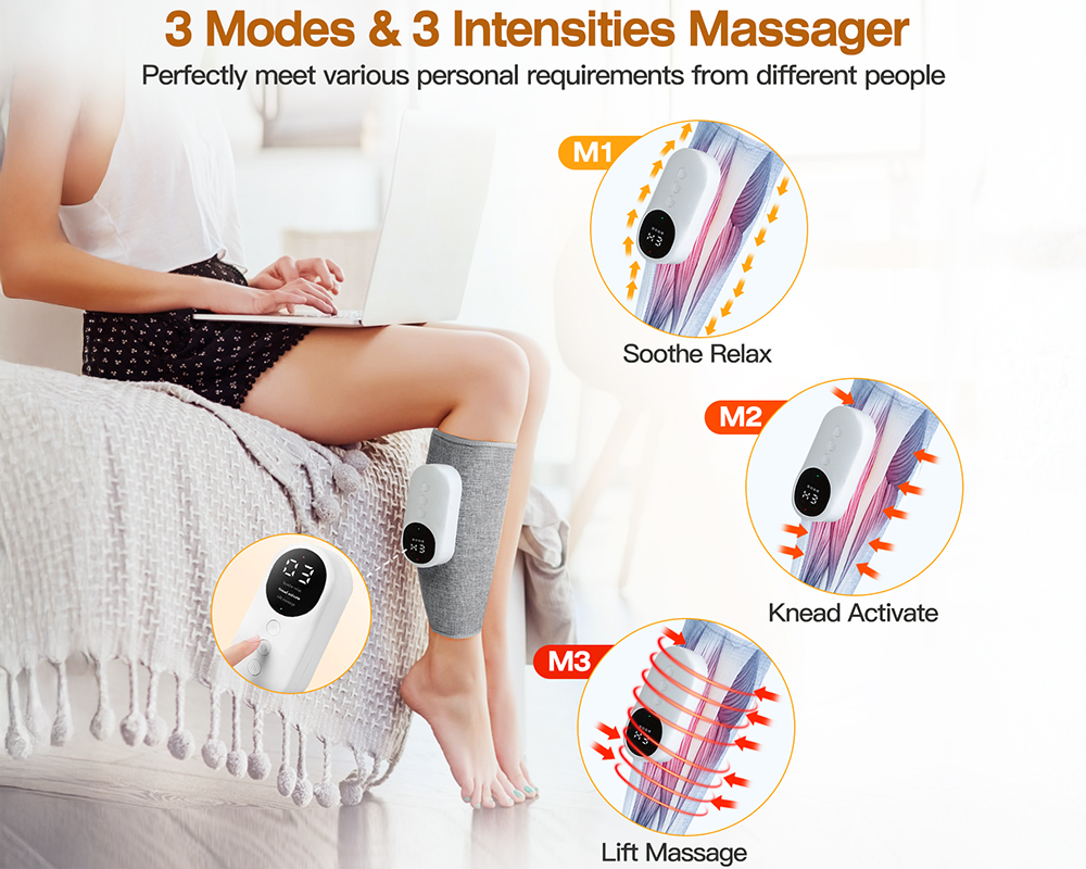Leg Massager Calf Air Compression Heated Massage