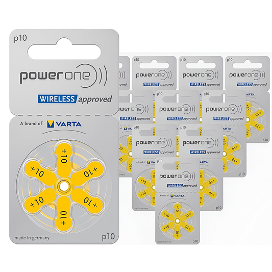 Power one P10 Hearing Aid Batteries 60 Pack