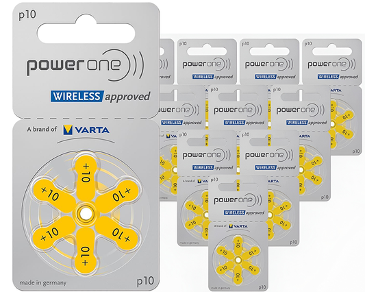 Power one P10 Hearing Aid Batteries 60 Pack