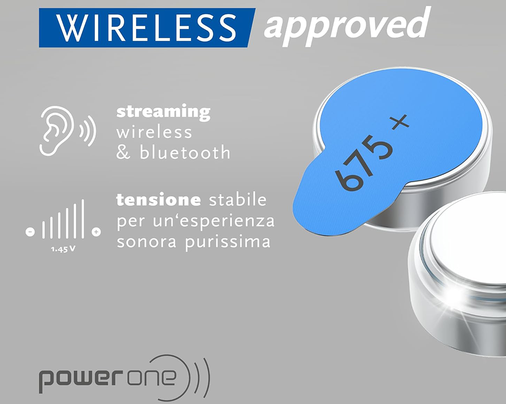 PowerOne P675 size 675 Hearing Aid Batteries 60 Pack