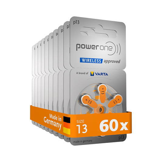 Power One P13 Hearing Aid Battery – 60 PCS