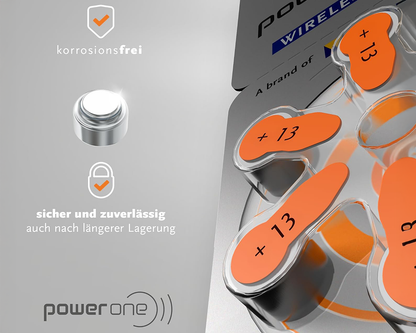Power One P13 Hearing Aid Battery – 60 PCS