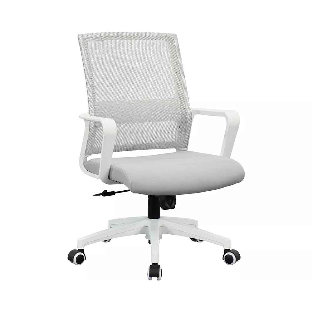 Ergonomic office chair white and grey